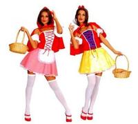 Femminile Favola Costume Biancaneve Cappuccetto Rosso Reversibile 2in1 Costume