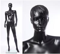 Femminile Manichino Donna Opaco Nero Con Viso Female Mannequin