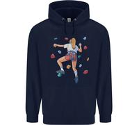 Femminile Rock Climber Arrampicata Muro Bambini Felpa con Cappuccio