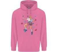 Femminile Rock Climber Arrampicata Muro Bambini Felpa con Cappuccio