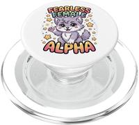 Femminile senza paura alfa forte potente donne lupo mannaro ragazza PopSockets PopGrip per MagSafe