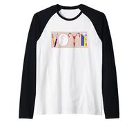 Femminista Rainbow LGBTQ Pro-scelta E Dichiarazione Di Maglia con Maniche Raglan