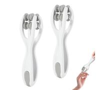 FEMONGY Set da 2 Rullo massaggio muscolare, Handso, Stecca dito mano, Riabilitazione mano, Per rilassamento muscolare, artrite, sollievo dallo stress, polso (grigio)