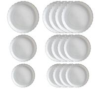 FEMONGY Sottovasi Rotondi 15 Pezzi Sottovaso Rotondo - Bianchi Sottovasi per Piante - con diametri Assortiti di 14 cm, 16 cm e 18 cm, Ideali per la Tua casa e Il Tuo Giardino!