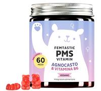 Femtastic PMS Vitamin - con 30mg di Agnocasto per dose, Vitamina B6, Melissa, Dong Quai - 60 pezzi (1 mese) -Vegano - Bears with Benefits