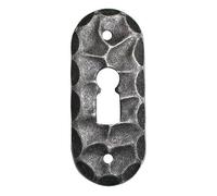 Fenau | Rosa della porta/Coperchio della serratura della porta/Rosa delle chiavi | Dimensioni: 72x30 mm | Acciaio (grezzo) S235JR