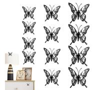 Fenayuu Adesivi Murali Farfalle - Decorazioni Parete Fiori Scheletro,Adesivi Farfalle Finestra Decorazioni Halloween per Camera Da Letto Soggiorno Casa Università Matrimonio Completo Giornaliero