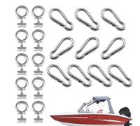 Fenayuu Binario per Kayak con Occhielli per Ancoraggio,Bullone Ad Occhio per Montaggio su Binario Canoa E Barca | Supporto per Cordoni Tendavalige Viti per Kayak per Barche