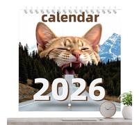 Fenayuu Calendario gatto 2026 da parete da gennaio a dicembre | Calendario da parete con animali - 2026 Simpatici gatti d'arte Agenda mensile per appuntamenti incontri con gli amici scrivania