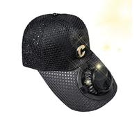 Fenayuu Cappello con Ventola A Energia Solare, Cappello con Rete Traspirante E Ventola Ricaricabile USB, Copricapo Unisex 3 velocità Parasole per Golf Corsa Spiaggia Ciclismo Escursionismo Viaggi