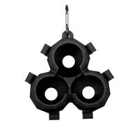 Fenayuu Custodia in silicone per palloni da golf, custodia protettiva in silicone morbido per 3 palline, da golf portatili, per golfisti e appassionati di golf, Nero, vedi descrizione, Vedi