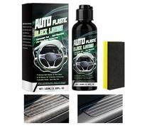 Fenayuu Detergente in plastica nera per veicoli a motore,100ml detergente per interni auto | sedile e cruscotto pulitore,Per tappezzeria cruscotto paraurti porta mobili