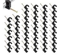 Fenayuu Fascetta a J ganci, 50 pezzi, fascette stringitubo con - Organizzazione per la casa per asciugatrici, sentieri, montaggio, fattoria, cortile, terrazza, sport