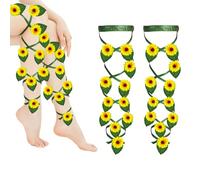 Fenayuu Fascia Per Gamba,Elastici Supporti Gamba Feste Giarrettiera - Giarrettiera Coscia Elastica Accessorio Antiscivolo per Halloween Viaggio Matrimonio Cosplay Feste
