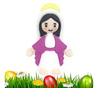 Fenayuu Figura della Vergine Maria,Statua di Maria | Statua religiosa per decorazione domestica - Scultura pasquale in miniatura, statuetta decorativa per la decorazione di interni