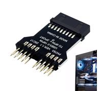 Fenayuu Header Di Espansione 9 Pin Per Scheda Madre | Scheda Adattatore 19 Pin USB 3.0 a Doppio 9 Pin USB 2.0 | Moltiplicatore Di Porte E Adattatore Per Attrezzature Di Raffreddamento A Liquido