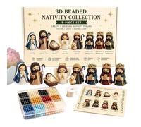 Fenayuu Kit fai da te con perline 3D Beaded Nativity Collection, kit da ricamo fai da te con perline, set da ricamo con istruzioni per adulti, uomini e donne