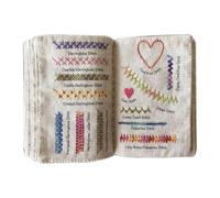 Fenayuu Libro per ricami | Guida per il cucito | Foro per campionamento con nomi per bastoncini da ricamo per artigianato, abbigliamento