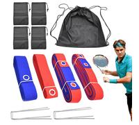 Fenayuu Linee per pallavolo per prato - Linea di confine per pallavolo portatile - Set di allenamento sportivo pieghevole per giardino parco