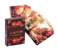 Fenayuu mazzo di tarocchi per principianti, 36 carte autunnali, carte di divinazione, vintage, per divinazione, meditazione, apprendimento, lavoro, amore, Halloween, bambini e adulti, cucina