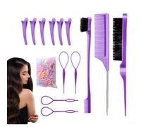 Fenayuu Pettini per Donna per Styling dei Capelli - Spazzola Per Teasing | Kit Portatile Sgrovigliatore Per Capelli Di Pettini Piccoli E Spazzola Per Donne E Ragazze Per Uso Quotidiano In Acconciature