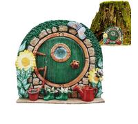 Fenayuu Porte fatate per alberi da esterno, porta da giardino fatato - Mini porta delle fate degli elfi - per la casa delle fate, porte artistiche per giardini artistici per alberi, decorazioni per il