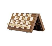 Fenayuu Scacchi Gioco Da Tavolo Design Pieghevole - Set Scacchi Magnetico In Legno | Attività Viaggio Sala D Attesa Auto Famiglia Notte Parco Aula Casa Festa