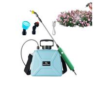 Fenayuu Spruzzatore Potente, 5L Spruzzatore Elettrico a Zaino, Attrezzo per Irrigazione con 3 Ugelli Nebulizzatori, Spalla e Astina Telescopica per Prati, Piante, Piscine, Auto, Pavimenti e Giardini