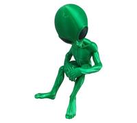 Fenayuu Statua Aliena da Giardino - Statuina Alien Piccola Oggetto da Collezione - Scultura Decorazioni Giardino Halloween Festività, Decorazione Divertente per Soggiorno Camera da Letto