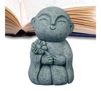 Fenayuu Statua Buddha Piccola | Statua Di Buddha In Pietra Per Esterni - Scultura Calmante, Ornamento Buddhista Zen Per La Meditazione, La Stanza Yoga, La Casa, L'Acquario, La Vasca Per Pesci E La
