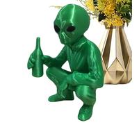 Fenayuu Statuetta Alien | Statuina Alien Piccola Oggetto da Collezione - Scultura Decorazioni Giardino Halloween Festività, Decorazione Divertente per Giardino Soggiorno Camera da Letto
