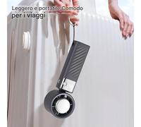 Fenayuu Ventilatore Portatile - Ventilatori Tascabili Silenziosi Senza Pale Portatili - Raffreddatore Ad Aria Pieghevole Con Display Digitale 199 Velocità Ricaricabile Per Campeggio Viaggi All Aperto