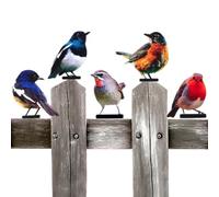 Fence Decorations Outdoor Birds Rustproof Color Painted Metal 2D Sculptures