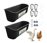 Fence Feeder Chicken 2pcs Large Capacity No Waste Chicken Feeders And
