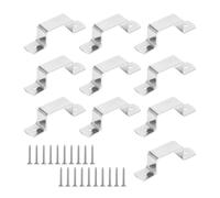 Fence Post Brackets, 10-Piece Heavy-Duty Hardware Kit, Reinforced Steel Panel Connectors, Rust-Resistant Finish, Perfect for Wood Concrete Outdoor Fencing Pergolas Enclosure Repair Projects