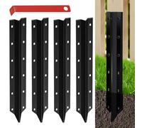 Fence Post Fixer | Heavy Duty Fence Post Repair Kit , 5 pezzi Tilted Wood Support Stakes for Garden Backyard Driveway Patio Lawn Farm Park Use , Handy Piece For Daily Repair and Simple
