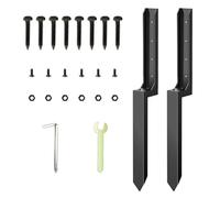Fence Post Repair, 2X Metal Fence Mender Set, Heavy-Duty Ground Spikes, Stabilizing Broken or Tilted Wooden Posts, Quick Fix Reinforcement Brackets for Garden, Repairs Long-Term