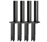 Fence Post Repair Kit, Heavy Duty Steel Anchor, Black Powder Coated Stake