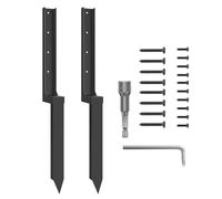 Fence Repair Stake, Sturdy Fence Support Stake, Quick Easy Heavy Metal Replacement, Thickened Spikes for Protection, Leaning Fencing, Lawn Ground Repair