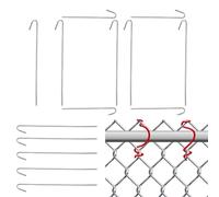Fence Ties, 100 Pieces Aluminum Chain Link Fence Wire Ties, Outdoor Hook Fasteners for Backyard, Garden, Playground, Commercial Patio, Yard Gate Repair, Fixing Tools 10.5 Inches