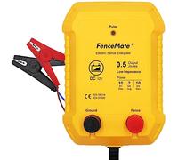 FenceMate 12V Powered Electric Fence Energiser Output 0.5J Peak 10 kV, Low Impedance for Avg. 2 km up to 10 km, Fence Charger to Protect Poultry and Livestock, Fencer for Homestead, Garden, libbre