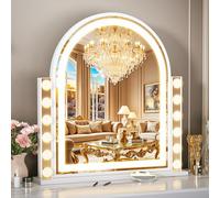 FENCHILIN Hollywood - Specchio con illuminazione, 14 dimmer, 3 modalità di illuminazione, specchio Hollywood Vanity Mirror con luci bianche, 50 x 42 cm