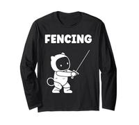 Fencing combat sport simple minimalist sword Fencing Maglia a Manica