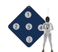 Fencing Training Equipment - 33x33cm Wall-Mounted Fencing Training Target,Compact Equipment Games, Increase Fenccing Consistency Home Auxiliary Tool With Five Bulls-Eye For Home Indoor Gym