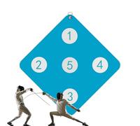 Fencing Training Equipment - 33x33cm Wall-Mounted Fencing Training Target,Compact Equipment Games, Increase Fenccing Consistency Home Auxiliary Tool With Five Bulls-Eye For Home Indoor Gym