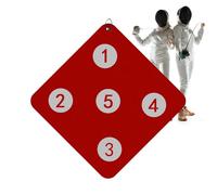 Fencing Training Equipment, Wall-Mounted Target, Practice Gear with Five Bulls-Eye, Compact Skill Aid for Saber Improvement, Home, Studio, Gym, Beginners, Professionals