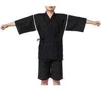 Fendawn Strive Pigiama classico stile giapponese, elegante accappatoio in cotone kimono pigiama uomo abbigliamento casual sottile traspirante stile F7, multicolore, L