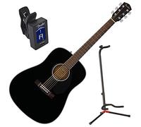 Fender 0961701006 cd-60s, per chitarra acustica Black W/stand e accordatore