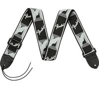 Fender, 099.0681.543 2 Cinturino Monogramma in Nero, Grigio Chiaro, Grigio Scuro