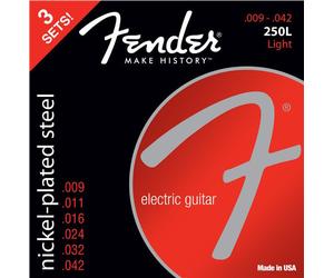 Fender 250L 9-42 3 pack Corde Chitarra Elettrica